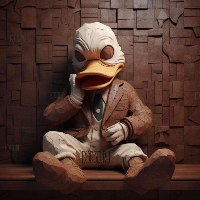 Howard the Duck 1 stl model for CNC
